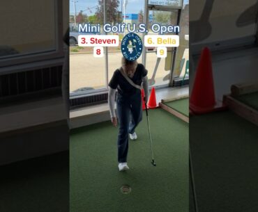 Mini Golf U.S. Open Round 1 (Holes 3-4) | Steven vs Bella #minigolf