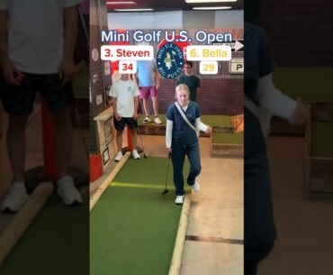 Mini Golf U.S. Open Round 1 (Hole 15) | Steven vs Bella #minigolf