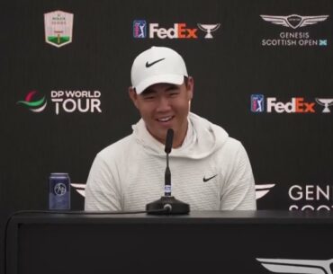 Tom Kim Preview Press Conference Genesis Scottish Open 2024 © DP World Tour