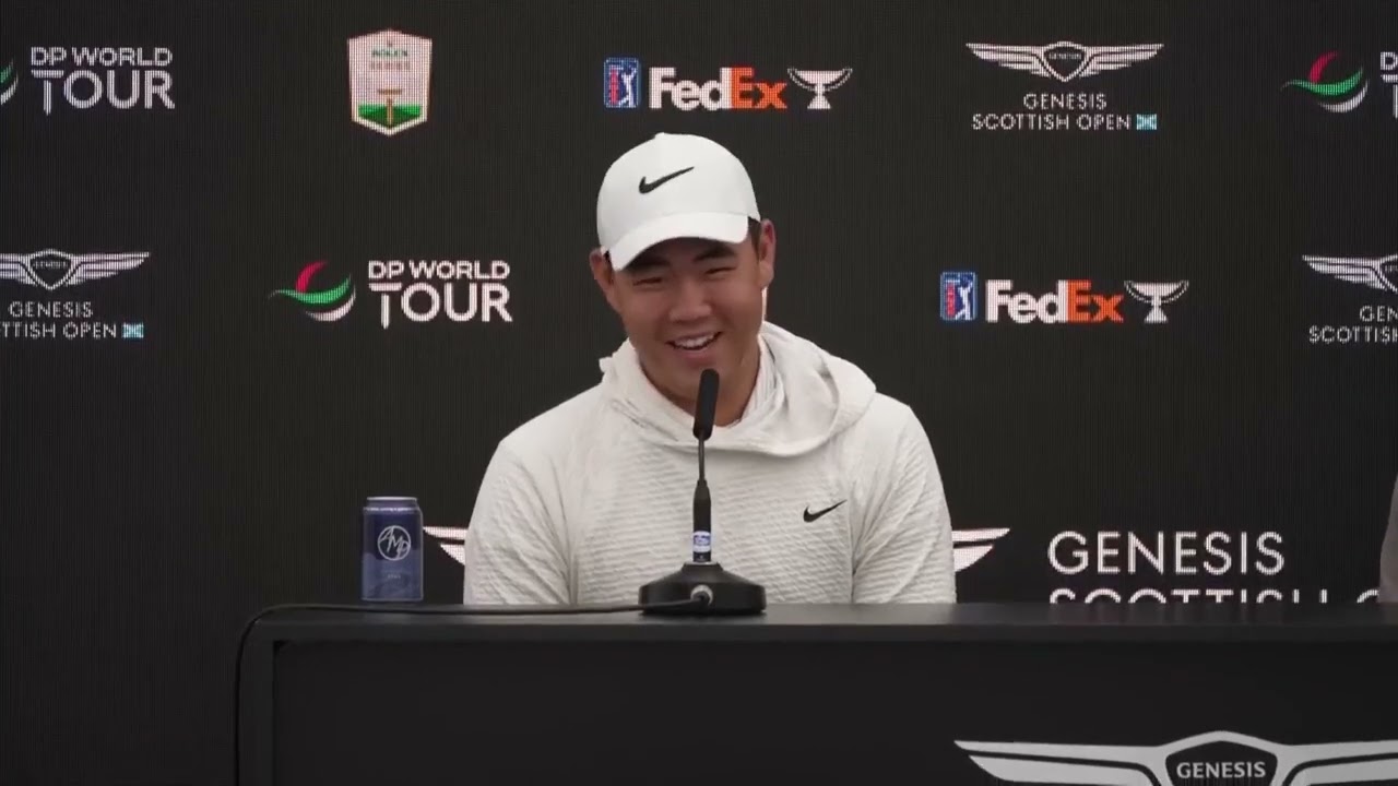 Tom Kim Preview Press Conference Genesis Scottish Open 2024 © DP World Tour Tom Kim Preview Press Conference Genesis Scottish Open 2024 © DP World Tour