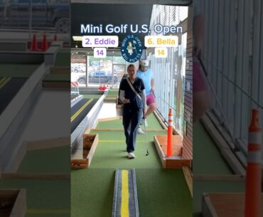 Mini Golf U.S. Open Round 2 (Holes 7-8) | Eddie vs Bella #minigolf
