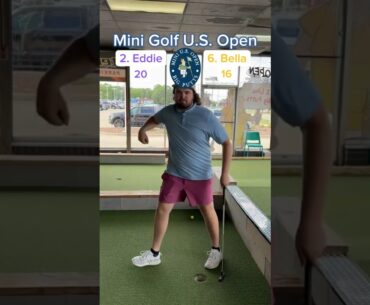 Mini Golf U.S. Open Round 2 (Holes 9-10) | Eddie vs Bella #minigolf