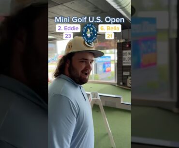 Mini Golf U.S. Open Round 2 (Hole 11) | Eddie vs Bella #minigolf