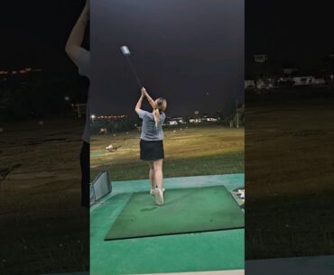 Wood or Driver Golf Swing is Better | Golf Girl awesome swing | Golf short