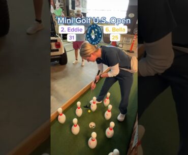 Mini Golf U.S. Open Round 2 (Holes 13-14) | Eddie vs Bella #minigolf