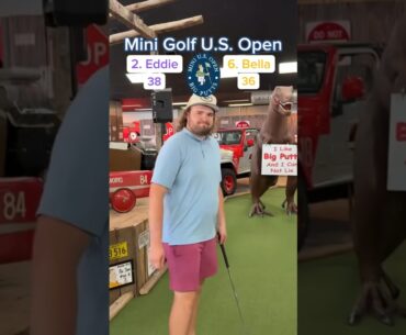 Mini Golf U.S. Open Round 2 (Hole 17) | Eddie vs Bella #minigolf