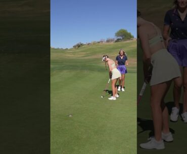 Birdie with a little help 😏 ⛳️ #golf #caddieissues #golfgirls