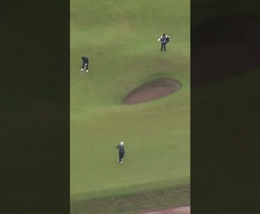 Alex Noren with shot of the day at the Road Hole on Day 3 of the 2021 #dunhilllinks 👏