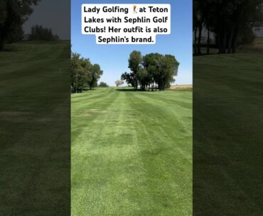 Lady E is doing her thing on the golf course.