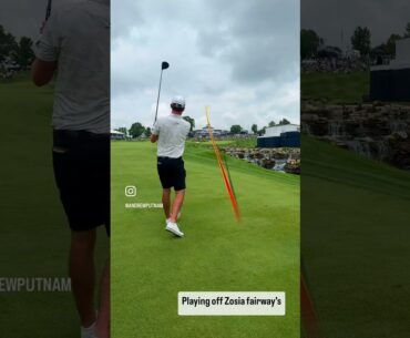 PGA pro plays hole #18 at PGA Championship