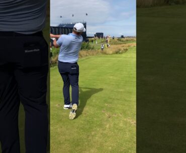 Sepp Straka from the open on hole 17! Royal Troon is playing tough! #golf #golfswing