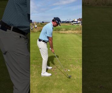JT Poston into the long 17th par 3 at Royal Troon for the Open! #golf #golfswing