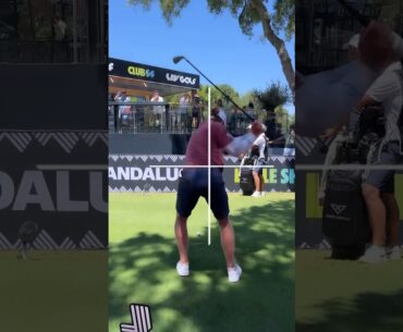 Kieran Vincent on the 1st at Valderrama. A good POV to view pivot swing centers