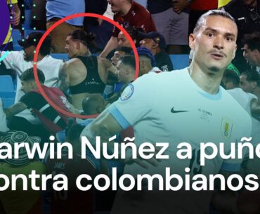 Pelea en Copa América: jugadores de Uruguay contra hinchas de Colombia | Darwin Núñez se metió
