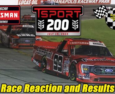Live NASCAR Truck Series TSport 200 @ Indianapolis Raceway Park Race Reaction and Results