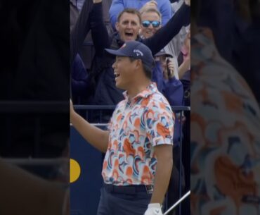 【全英OP24】松山英樹も祝福！　キム・シウが238ヤードのパー3でホールインワン達成