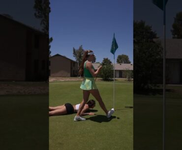 The golf ball went WHERE??!!! #golfgirls #girls #golf