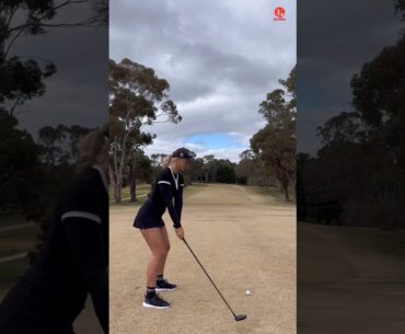 golf drive swing by girls #golfgirl #short