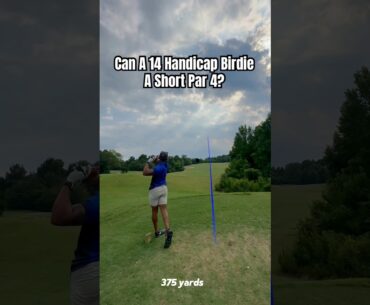 Can A 14 Handicap BIRDIE A Short Par 4? #golf #golfing #trending