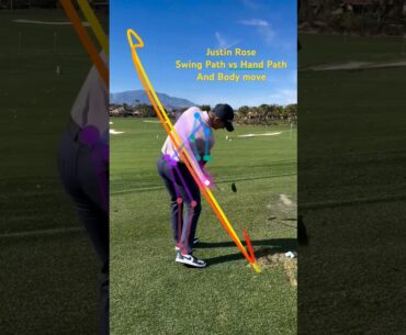 #justinrose Club Head Path vs Hand Path vs Body Move Made by shashot app #GOLF #golfswing #ゴルフスイング