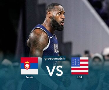 Bekijk de ruime samenvatting van Servië-USA op de Olympische Spelen in Parijs