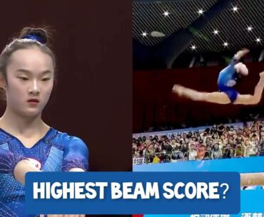 Zhou Yaqin 🇨🇳 - GOLD 🥇HUGE 15,466 Beam Final - Chinese Nationals 2024