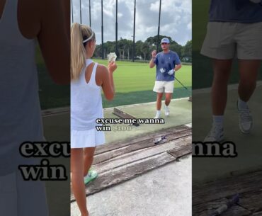 I challenged this guy $100 to play a hole