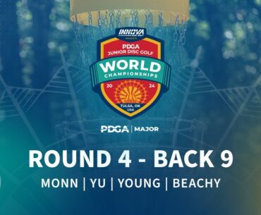 2024 PDGA Junior Disc Golf World Championships | MJ18 R4B9 | Monn, Yu, Young, Beachy
