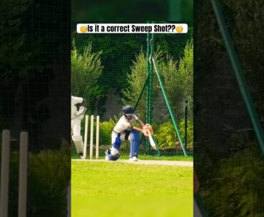 🧐Is it a correct sweep shot??? #cricketerdarshita