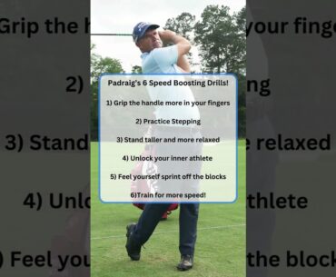 Padraig Harrington's 6 tips for more distance on the Golf Course #shortsfeed #golf #golfexercise