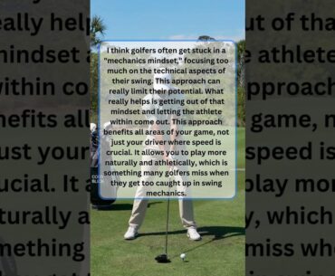 Thinking about your mechanics can slow down your golf swing!