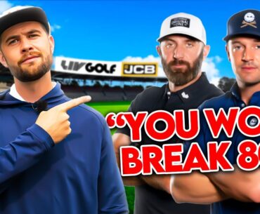 CAN I BREAK 80 WITH BRYSON DECHAMBEAU & DUSTIN JOHNSON? (Liv Golf JCB Event)