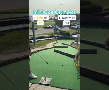 Hole 17, Round 1 | #1 Bella 🇺🇸 vs #8 Danny 🇫🇷 (Mini Golf Olympics)