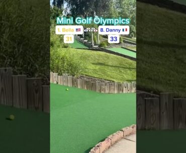 Hole 15, Round 1 | #1 Bella 🇺🇸 vs #8 Danny 🇫🇷 (Mini Golf Olympics)