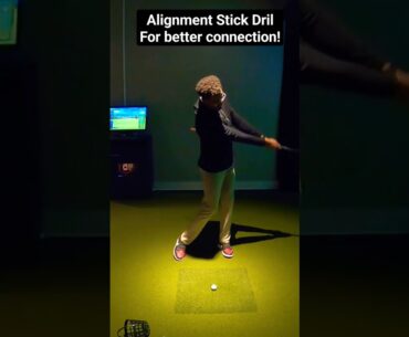 Alignment Stick Drill for connection #golf #golfer #youtube #pga #golfing #golftips #fyp #shorts