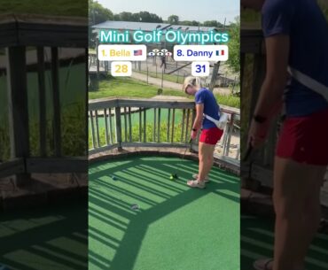 Hole 14, Round 1 | #1 Bella 🇺🇸 vs #8 Danny 🇫🇷 (Mini Golf Olympics)
