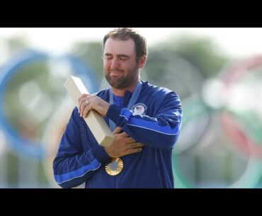 Scottie Scheffler wins gold medal with course-record 62 in astounding effort in 2024 Olympics #gs1g1