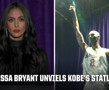 Vanessa Bryant's unveils Kobe Bryant's statue in front of Crypto.com arena | NBA on ESPN