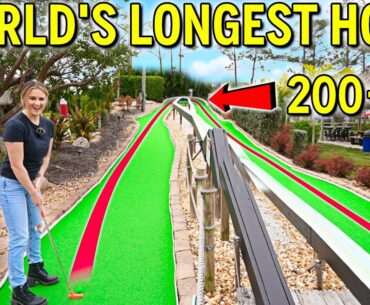 The WORLD'S LONGEST Mini Golf Hole! - Elisha's BEST GAME EVER!