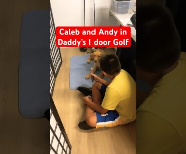 Caleb is at Daddy’s Indoor Golf