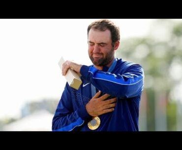 😭 Scottie Scheffler Cries after making epic gold medal surge at Paris Olympics