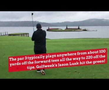 Coeur d’Alene Resort Golf Course has one of the most unforgettable golf holes in the world