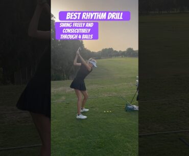 INSTANTLY IMPROVE STRIKE (rhythm drills) #golfdrills #golftips #golfgirl #golfswing #ladygolfers