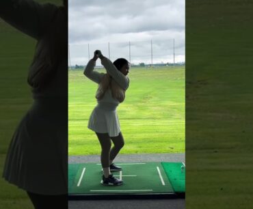 Beginner golfer's 1st time hitting a driver #golfswing #golf #golflife #golfer #shorts