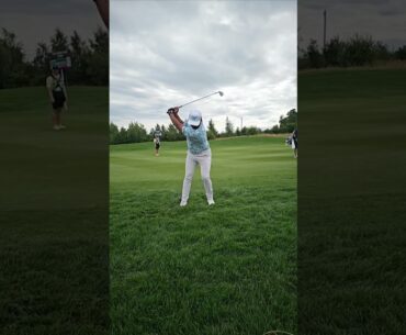 🇨🇴 Juan Sebastián Munoz. FO Iron out the deep rough 6th Hole. LIV Golf UK Championship. Slow Motion