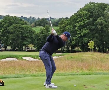 🏴󠁧󠁢󠁥󠁮󠁧󠁿 Paul Casey - Mid Iron DTL. 5th hole. LIV Golf UK Championship. Slow Motion.