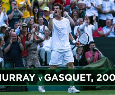 The Day MURRAY MANIA Was Born | Andy Murray v Richard Gasquet Wimbledon 2008 | Highlights