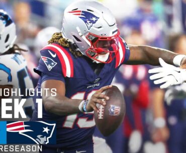 Carolina Panthers vs. New England Patriots | 2024 Preseason Week 1 Game Highlights
