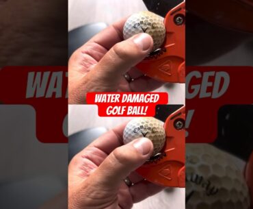 Does Water Damage A Golf Ball? #golf #whatsinside