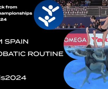 Paris 2024 Olympic Bronze Medalist Team Spain Routine from World Championships
